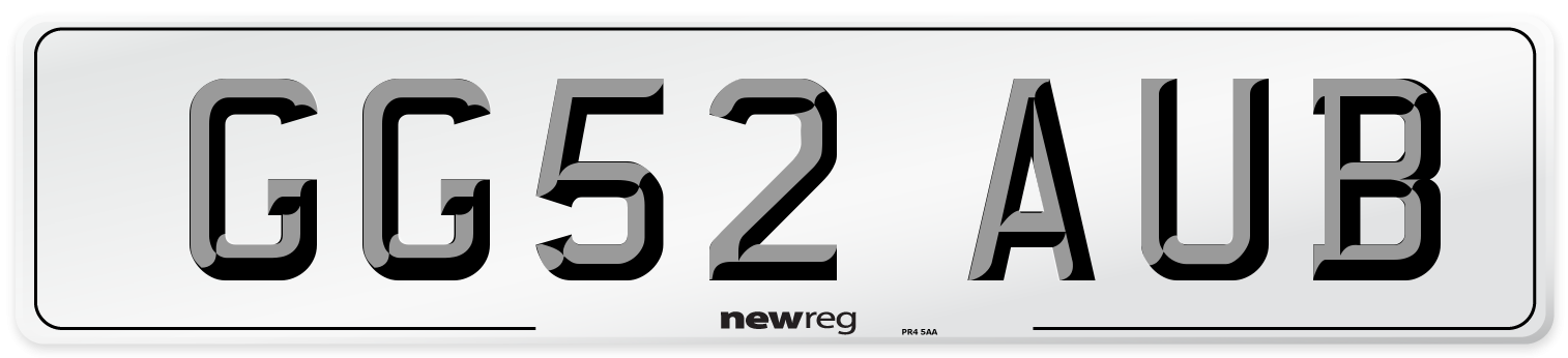 GG52 AUB Number Plate from New Reg